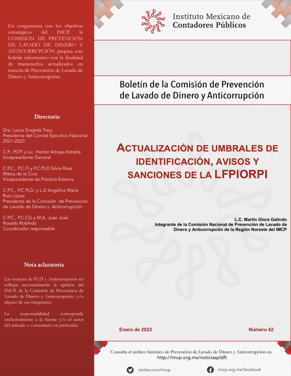 CSNSCmx's tweet image. ✏️  ACTUALIZACIÓN DE UMBRALES DE IDENTIFICACIÓN, AVISOS Y SANCIONES DE LA #LFPIORPI 

Parte 1/2 

#CSNSCmx