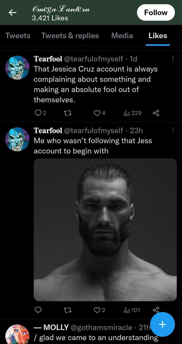 || Hey there, <a href="/OmegaLanternJC/">𝒪𝓂𝑒𝑔𝒶 ℒ𝒶𝓃𝓉𝑒𝓇𝓃</a>.

How about instead of going and seeking out people's writer accounts and sending some sarcastic replies beneath their tweets about you, you move on with your life?

You're already in a hole after yesterday. Stop digging deeper.