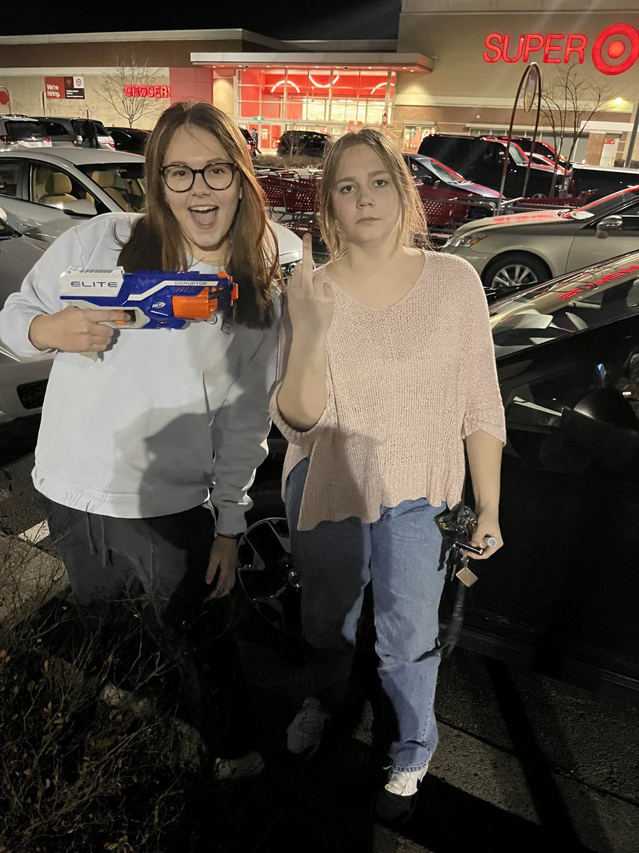 BulletBitches's tweet photo. Hailey with her 2nd kill of the day🔥🔥 Rex caught lacking at Target this evening- Bullett Bitches are making a comeback 💪🏼@shsnerf23 https://t.co/7E82LngUZe