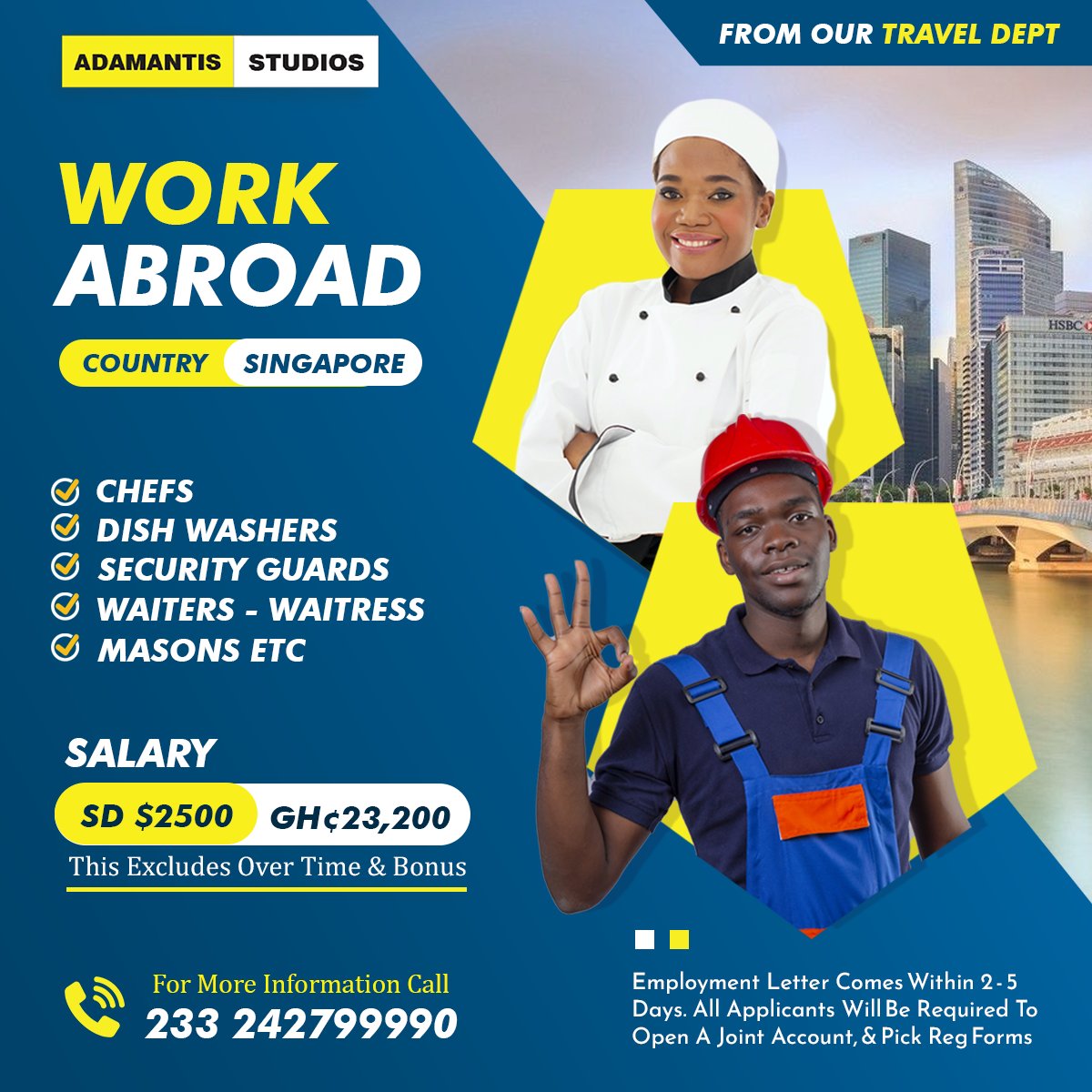 Apply Here: bit.ly/3jGTZdY. Call: 0242799990 or 0551999901
#jobsindubai #vacancies #workabroad #workandstay #london #employment #instagram #jobsnow #employmentabroad #ghananews #westafrica #senegal #ghanastyle #follow #style #takoradi #bellanaijaweddings #lekki