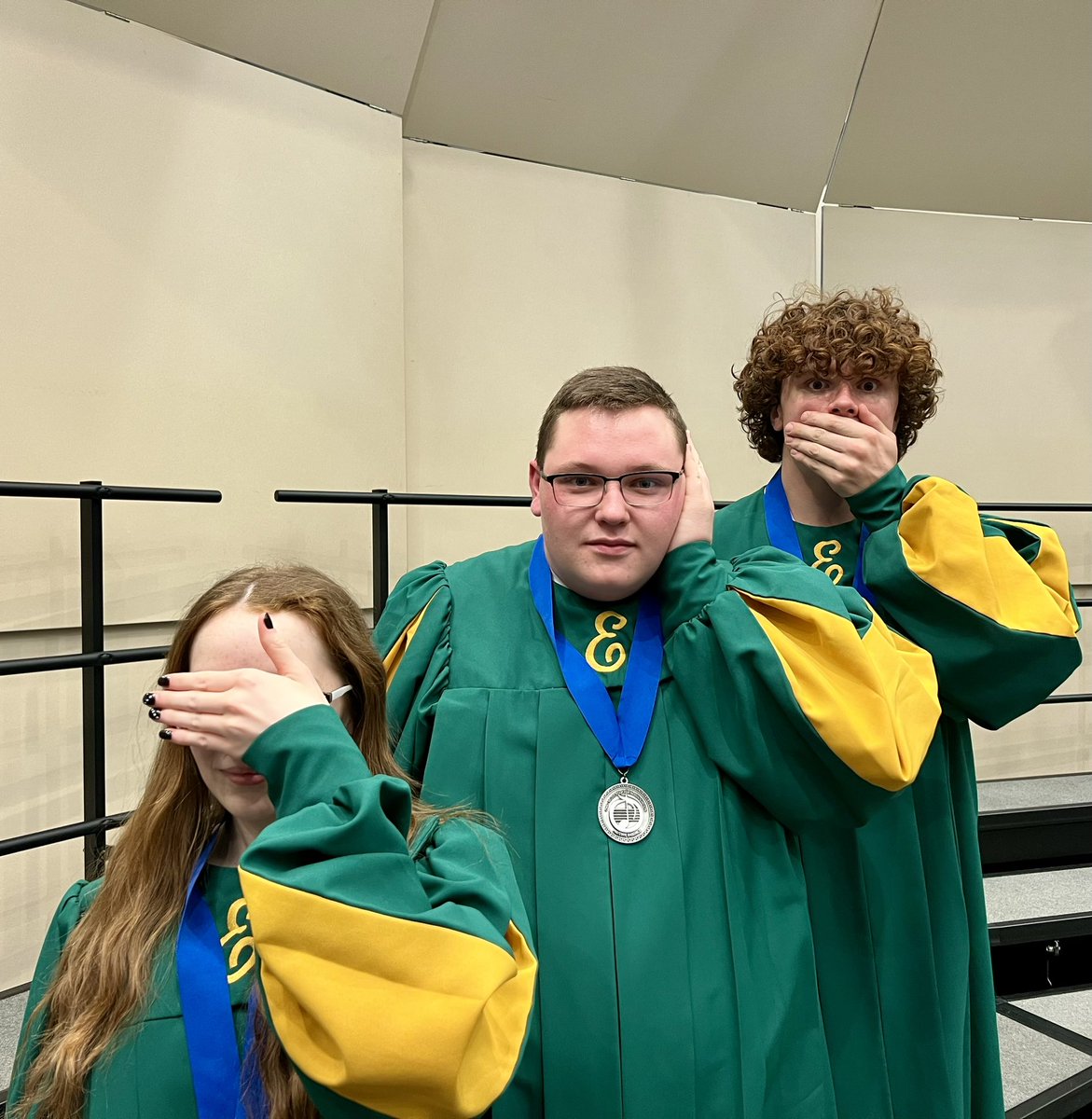 An outstanding performance of the All-State Choir tonight in Columbus at the OMEA Professional Conference. Three of our Evergreen High School students rehearsed for the last three days and sang their hearts out. Congratulations to Melanie Krempec, Kyle Feeback and Michael Wheeler