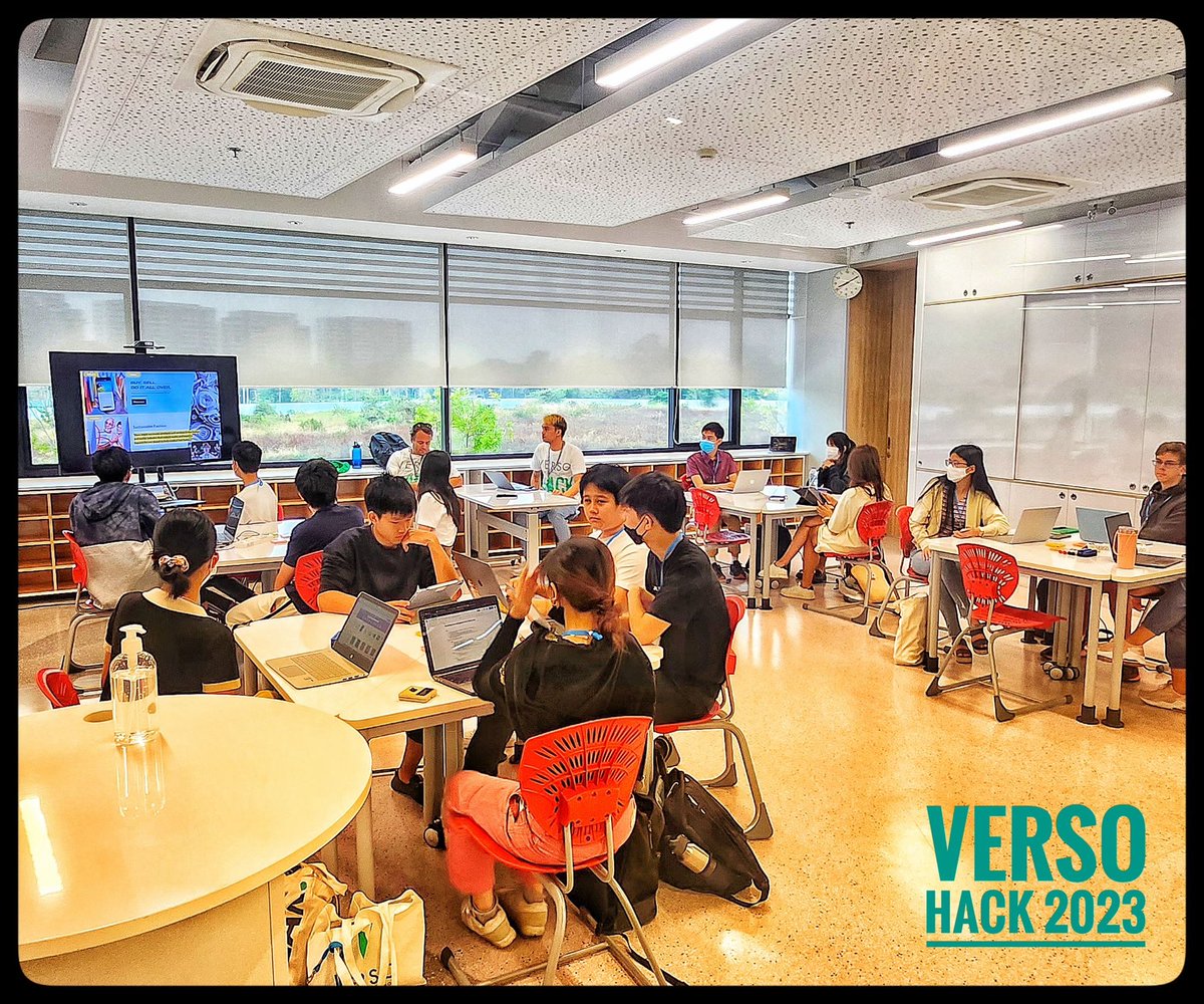 versoschool's tweet photo. The most anticipated event #versohack has begun @versoschool where students are working on their challenge question on sustainability. Can’t wait to see some of the creative and innovative ideas to emerge! https://t.co/dkPpfuVd4Q