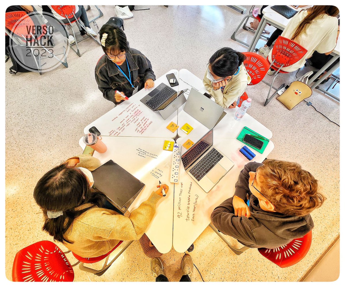 versoschool's tweet photo. The most anticipated event #versohack has begun @versoschool where students are working on their challenge question on sustainability. Can’t wait to see some of the creative and innovative ideas to emerge! https://t.co/dkPpfuVd4Q