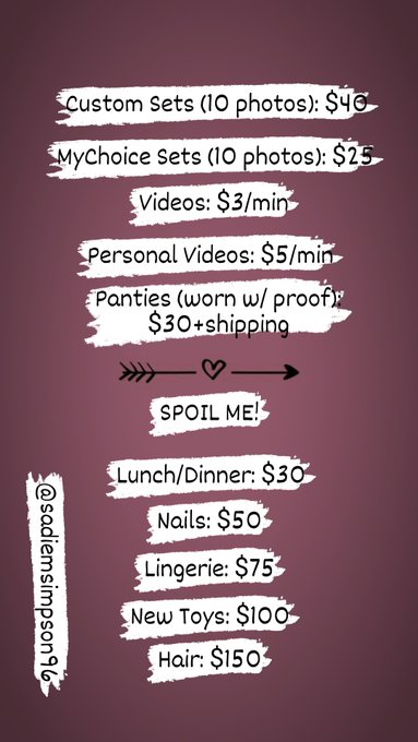 new price guide, dm for any request! ✨️#onlyfans #sellingcontent #onlyfansgirl #spoilme #cashapp #priceguide<a href="/tag/onlyfans"class="tags">#onlyfans</a><a href="/tag/xxx"class="tags"><span>#xxx</span></a><a href="/tag/nsfw"class="tags"><span>#nsfw</span></a><a href="/tag/spoilme"class="tags"><span>#spoilme</span></a><a href="/tag/dmme"class="tags"><span>#dmme</span></a><a href="/tag/cashapp"class="tags"><span>#cashapp</span></a><a href="/tag/onlyfansgirl"class="tags"><span>#onlyfansgirl</span></a>