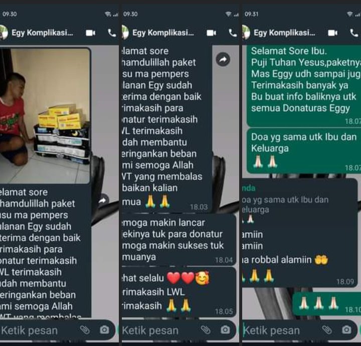 Love1Living's tweet photo. Puji Tuhan Yesus.
Alhamdulillah.
Paket Support utk Mas Egy SDH di terima.
Terimakasih dan Tunduk Hormat utk semua Donatur yg terus mendukung Perjuangan Mas Egy.
Doa terbaik dr kami.
Tuhan Yesus Memberkati💜❤️ https://t.co/kHCV9fbB8S