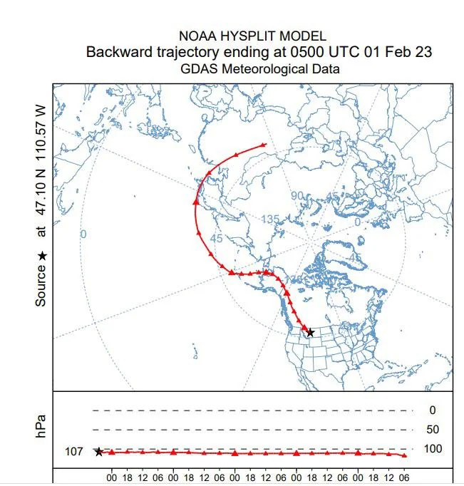 StcStasi's tweet image. Air sovereignty - Wikipedia
en.wikipedia.org/wiki/Air_sover…
The upper limit of national airspace is not defined by international law.

IMAGE: The apparent trajectory of the Chinese “Spy Balloon” hovering over Montana
#china #SpyBalloonTracker #Montana