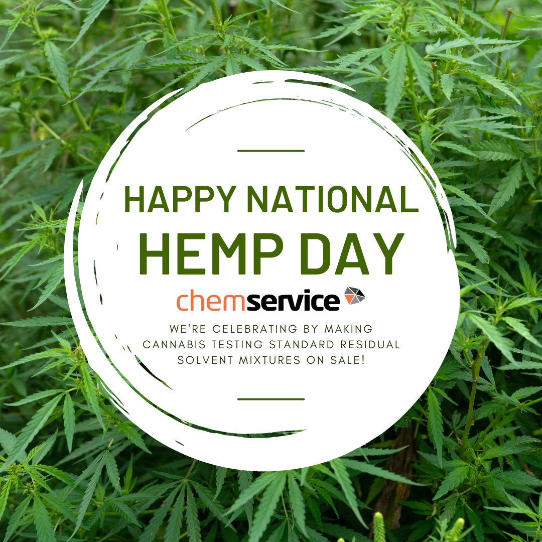 💚 #NationalHempDay 🌿Chemical solvents in cannabis extraction processes are purged & trace amounts left are #ResidualSolvents. 

See the full list of our #cannabis residual solvent mixtures bit.ly/3DyqLp9

#cannabistesting #cannabisscience #cannabisindustry #ChemService