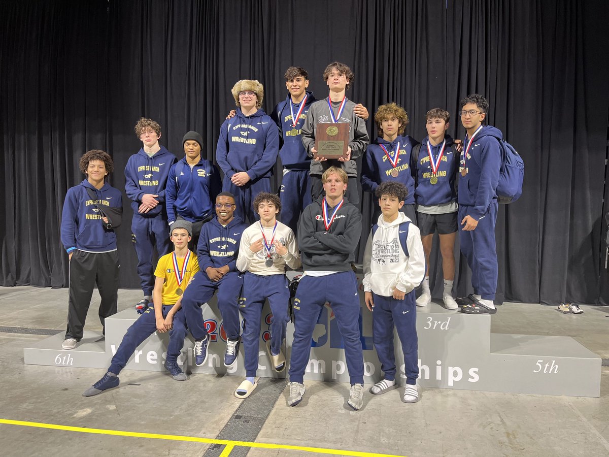 Boys Varsity secured their 5th consecutive  District 10-6A title.  They will advance 9 wrestlers to the Regional Tournament next week!! #MWT