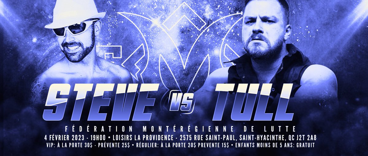 FmLutte's tweet image. 2/2

Demain 4 Fev/ Tommorow Feb 4th.

Dancing Steve vs @benjamintull 
@mikeyythunder vs Scream
@DiablePro &amp;amp; Adam Matthews vs @JonnyTaco37 &amp;amp; Farmer Punk
Hell Routo vs @_TaylorRising vs @_MarkWheeler vs @Thehalfbakedkid 

2575, St-Paul St-Hyacinthe
vladesbillets.com