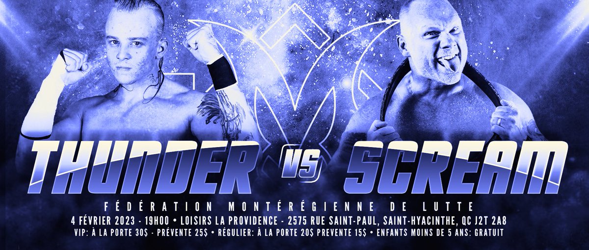 FmLutte's tweet image. 2/2

Demain 4 Fev/ Tommorow Feb 4th.

Dancing Steve vs @benjamintull 
@mikeyythunder vs Scream
@DiablePro &amp;amp; Adam Matthews vs @JonnyTaco37 &amp;amp; Farmer Punk
Hell Routo vs @_TaylorRising vs @_MarkWheeler vs @Thehalfbakedkid 

2575, St-Paul St-Hyacinthe
vladesbillets.com