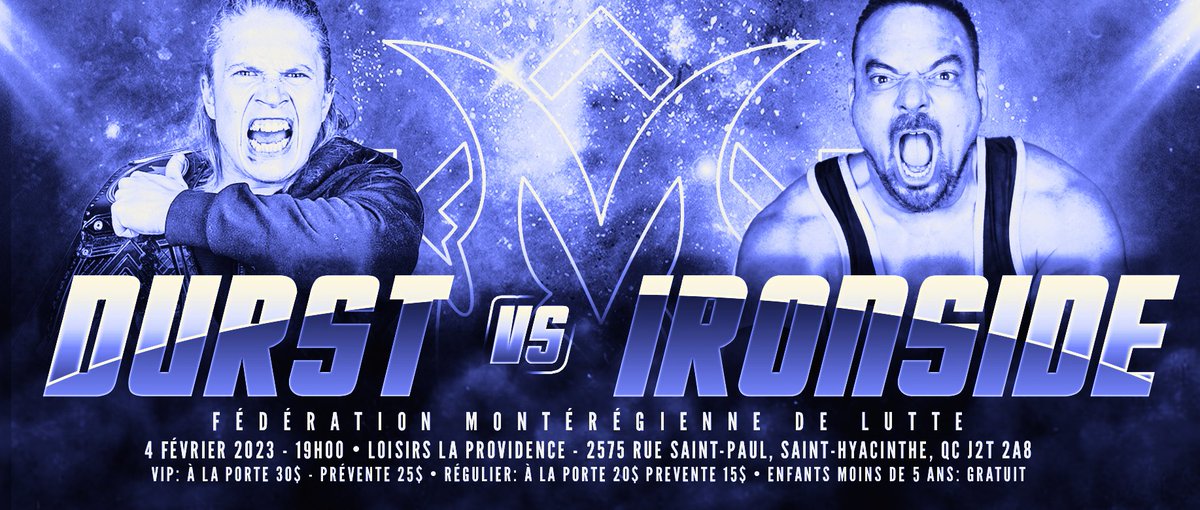 FmLutte's tweet image. 1/2

Demain 4 Fev/ Tommorow Feb 4th.

@kobedurst vs @Chaseironsid 
Gorgeous Mike vs @PWSpaceMonkey 
DLLP vs @MathStjacques Thomas Dubois
@trankgirl vs @VanessaMtKraven 

2575, St-Paul St-Hyacinthe