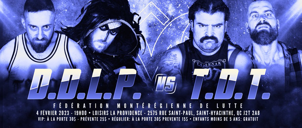 FmLutte's tweet image. 1/2

Demain 4 Fev/ Tommorow Feb 4th.

@kobedurst vs @Chaseironsid 
Gorgeous Mike vs @PWSpaceMonkey 
DLLP vs @MathStjacques Thomas Dubois
@trankgirl vs @VanessaMtKraven 

2575, St-Paul St-Hyacinthe