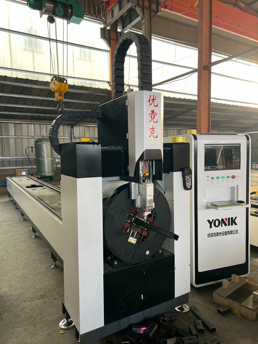 LaserYonik's tweet image. yonik fiber laser pipe cutting machine 1000w ,1500w , 2000w ,3000w 6000w for sale , carbon steel , stainless steel , aluminum , brass , copper are all ok , if you are interested, feel free to contact me 008615550487883  #laserpipecuttingmachine #pipecutter