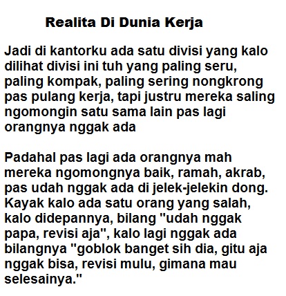 worksfess's tweet photo. Work! seakrab-akrabnya kita, nggak ngejamin nggak bakal dijelekkin pas kita lagi nggak ada https://t.co/5532DgW9hm
