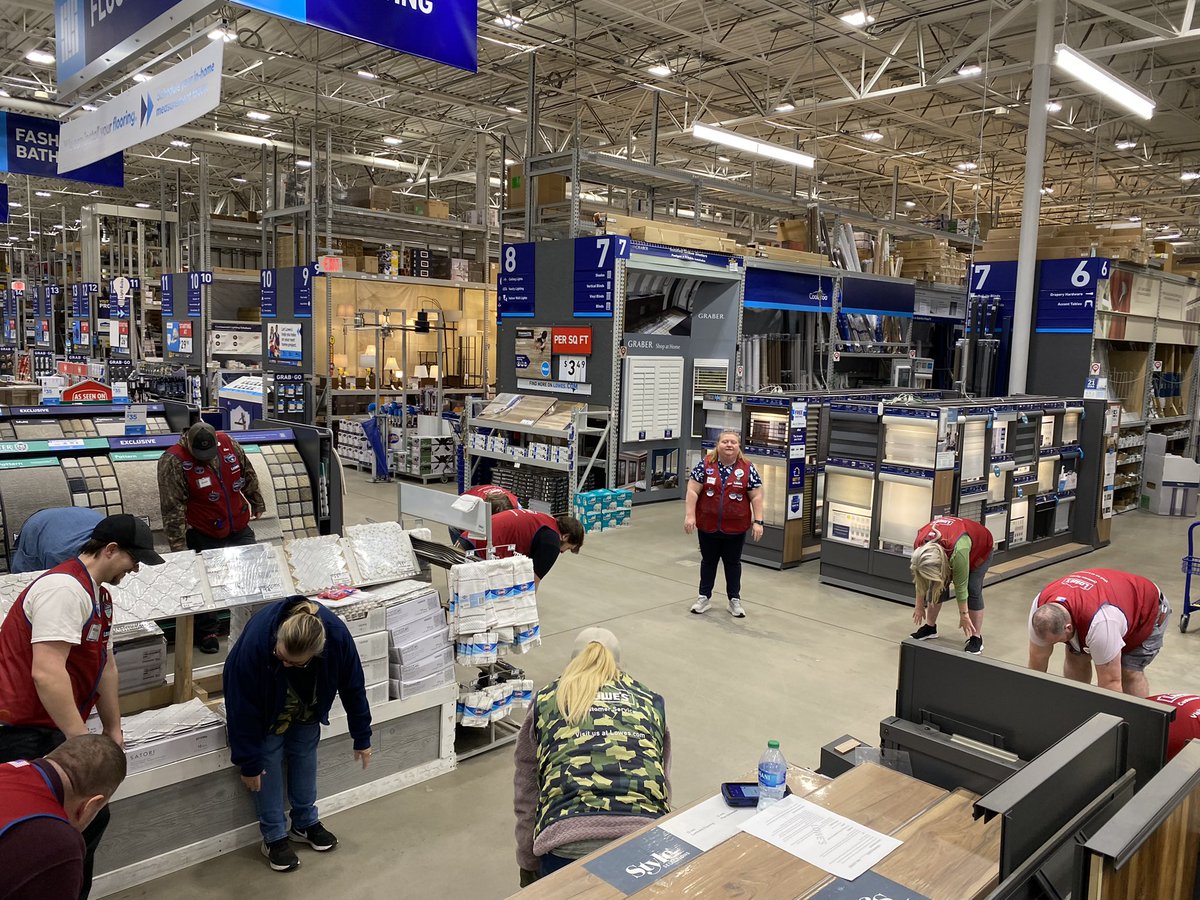 Lowe’s Store 701 (Hometown Store) 
Just another fantastic morning store huddle. Stretching out, prepping for another great Lowe’s safe day! 
TEAM 701 
ONE LOWES #lowes #lovewhereyouwork #pandorahodges