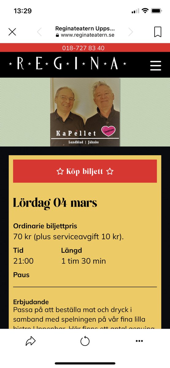 PelleLundblad's tweet photo. KaPellet, Regina, Uppsala 3:e mars https://t.co/rCTTffIkxb