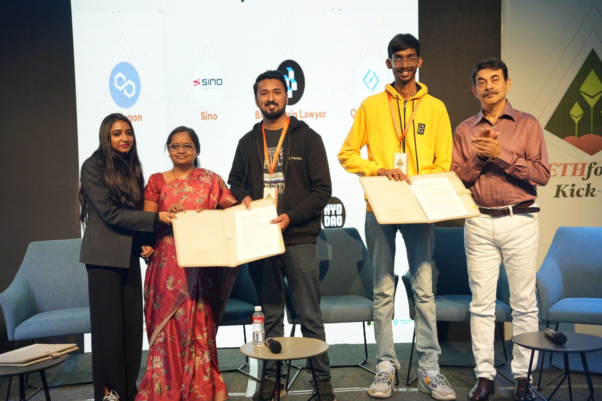 ETHIndiaco's tweet photo. 🚀 More good news!

The Web3 Regulatory Sandbox Finalists for 2023 (Cohort 1) have just been announced!

This was followed by signing an MoU with top Web3 companies, paving the way for innovation and growth in the industry 🫡 https://t.co/bOvcRZ9kbr