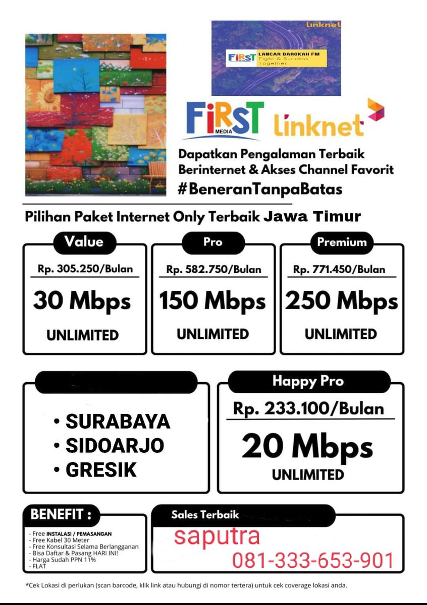 sobatkecekluk's tweet photo. Monggo yang pasang wifi area surabaya gresik sidoarjo
Bebas biaya pemasangan
Langsung bisa kontak nomer tertera
#wifi
#jasapasang
#interner https://t.co/B6pTGkwPds