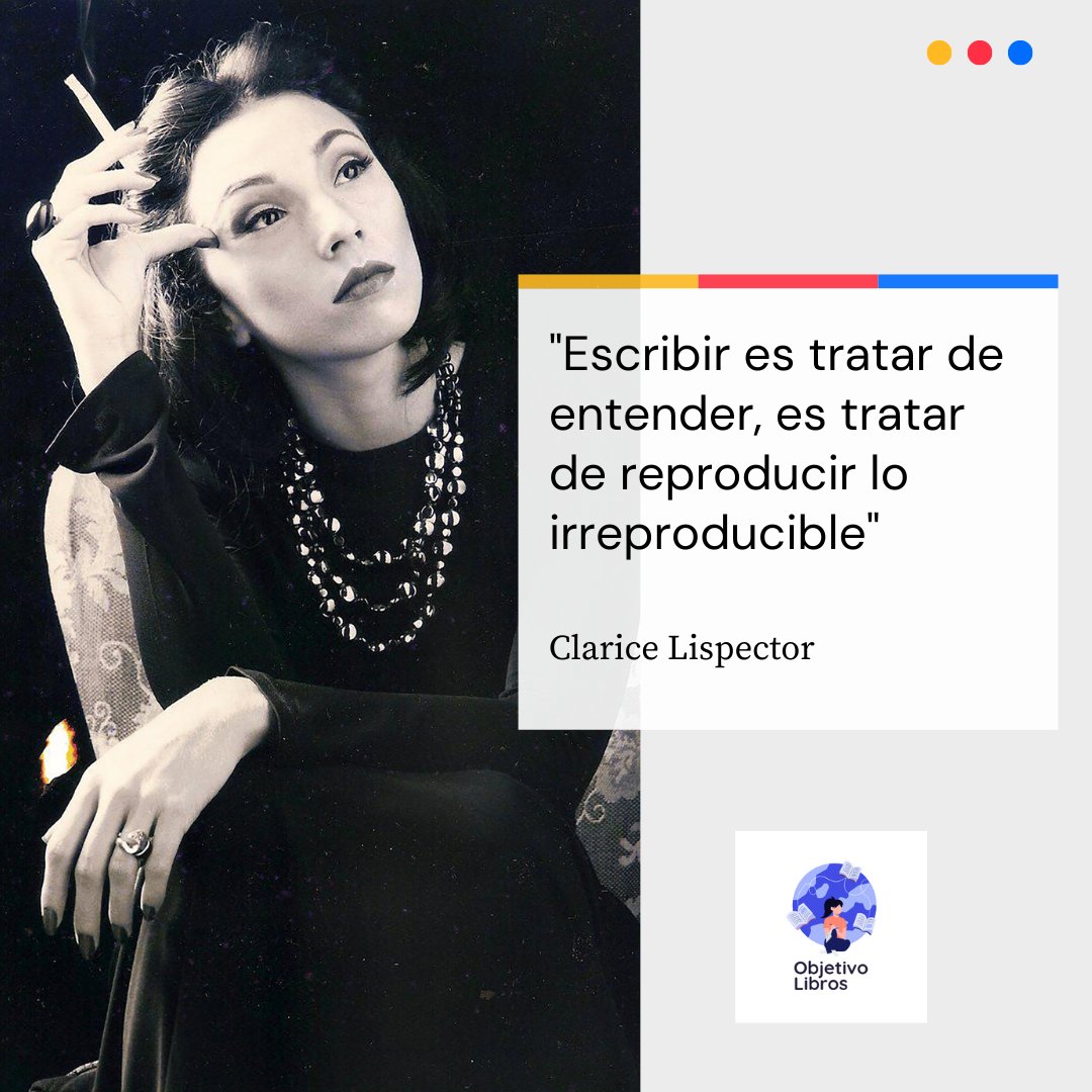 'Escribir es tratar de entender, es tratar de reproducir lo irreproducible', Clarice Lispector ⚘️

#slowlife #escritores #inspiration #inspiracion
#escritor #quotes #frases #culturarelax #escribir #slowwriting #culturaliteraria #claricelispector #cultura #claricelispectorfrases