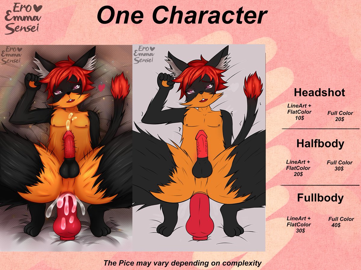 EroEmmaSensei2's tweet photo. Commissions Open💕

 If you have any questions you can write me🤗

Examples of my art  ⬇️⬇️⬇️

#furry #furryart #furryartwork #furrycommission #furrycommunity #furryadoptable #furryspecies #furryoc #furrynsfw #nsfwart #nsfw #commissionsopen #commissions #CommissionSheet #nsfw_art https://t.co/vR6Oggy4j6