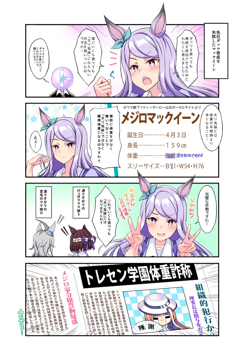 念のため、今日もマックちゃん。
距離適性の欄を改竄したいんだよなぁ…( ;∀;) 