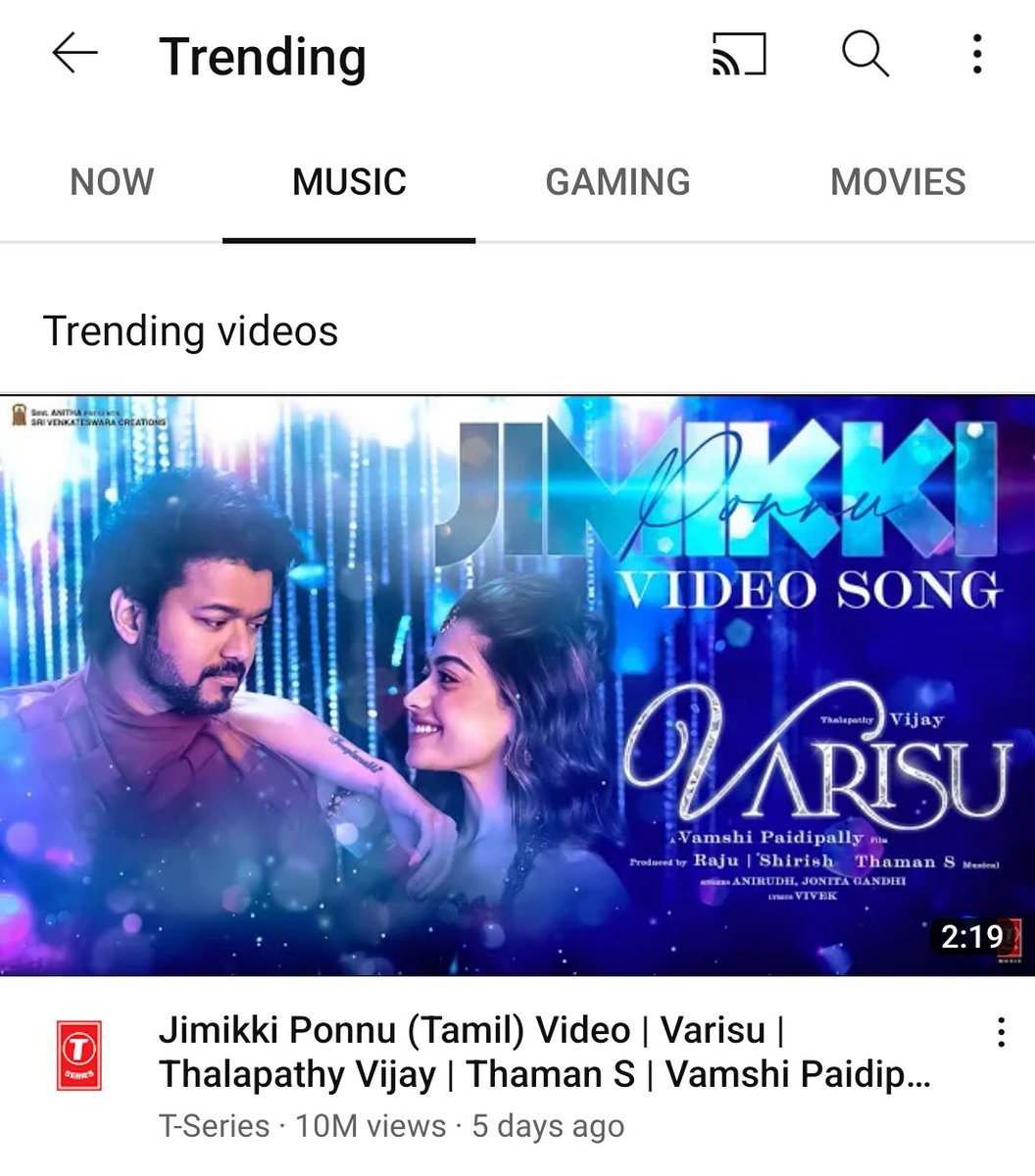 VijayFansTrends's tweet photo. Youtube Trending - Tamilnadu

Leo Promo         - Trending at No1 
Leo (T67) Pooja - Trending at No2
Jimiki Ponnu      - Trending at No1 for 'Music'
Varisu Trailer     - Trending at No1 for 'Movies'

It's @actorvijay Mania 🔥

#Leo 🤜🤛 #Varisu https://t.co/GP0RmuwwYR