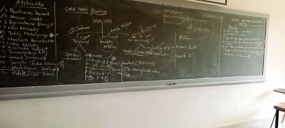 In september, We focused on selecting the GDSC Core Team 22/23. Here is how the process was conducted. <a href="/KashomaRegan/">Eng.Abaho Regan Kashoma💻🖱️📱</a> ,<a href="/googledevs/">Google for Developers</a> ,<a href="/gdsc_uganda/">GDSC Uganda 🇺🇬</a> ,<a href="/JustJessZA/">Jessica Randall</a> ,<a href="/auwalms/">Auwal MS</a> ,<a href="/Geektutor/">Geektutor</a>, 
We thank God for this Team for It has been hard working and successful.