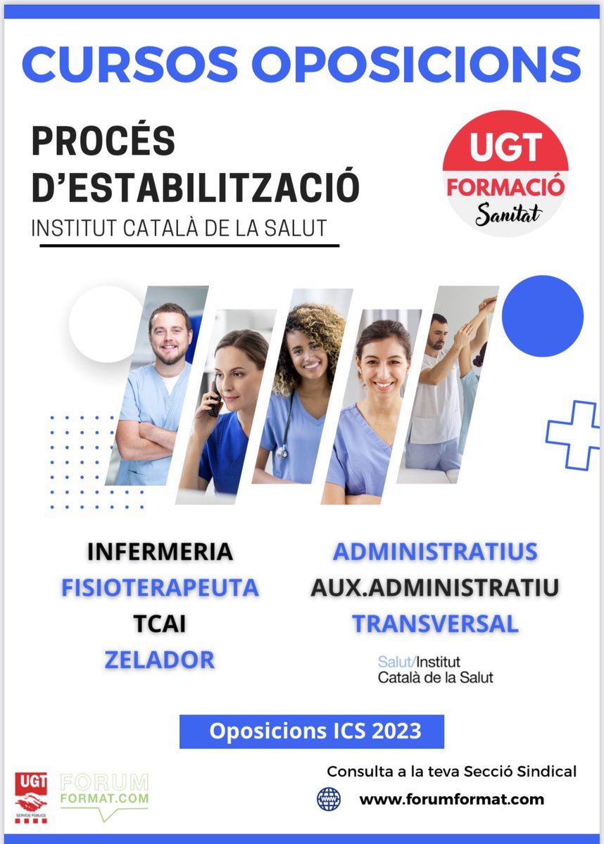 Diegoacrodrigue's tweet photo. 𝗖𝗨𝗥𝗦𝗢𝗦 𝗢𝗣𝗢𝗦 𝗜𝗖𝗦 𝗨𝗚𝗧 2023

▶️Cursos ONLINE directe i diferit
▶️Professorat superespecialitzat
▶️Test i simulacres
▶️Materials de qualitat
▶️Oberts a tothom
▶️Preus molt especials per afiliats i afiliades a UGT
▶️+𝟵𝟬% 𝗱’𝗮𝗽𝗿𝗼𝘃𝗮𝘁𝘀 anterior convocatòria❗️ https://t.co/wpxxpfUuAq