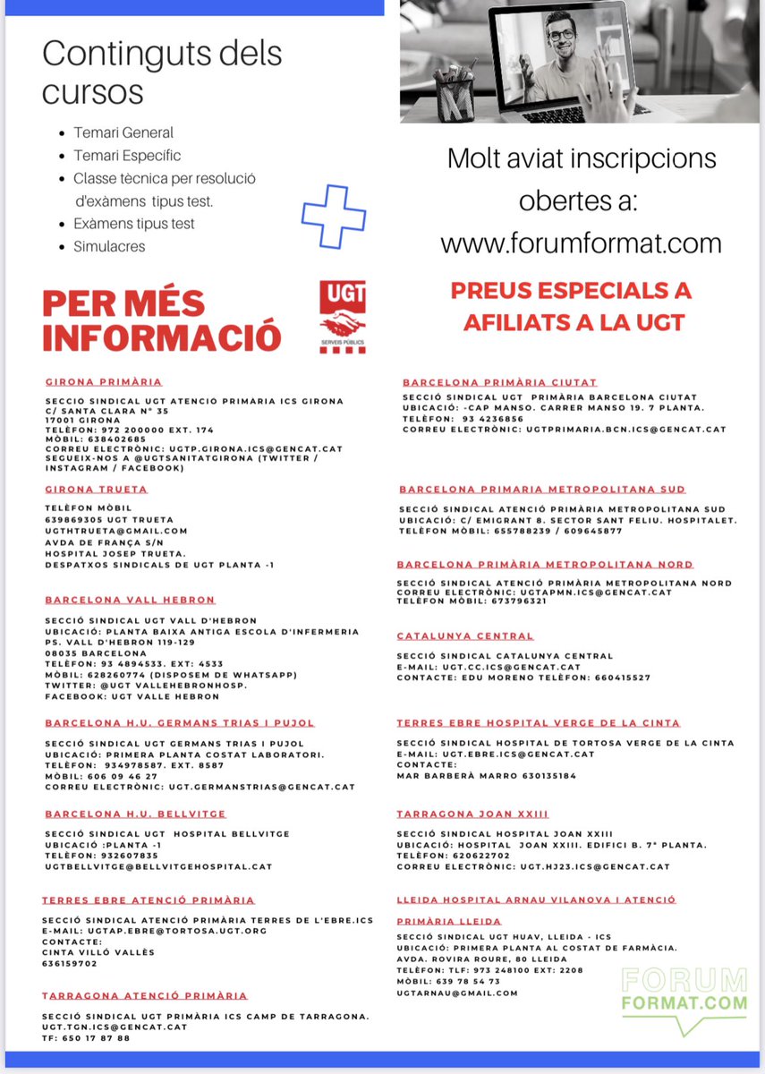 Diegoacrodrigue's tweet photo. 𝗖𝗨𝗥𝗦𝗢𝗦 𝗢𝗣𝗢𝗦 𝗜𝗖𝗦 𝗨𝗚𝗧 2023

▶️Cursos ONLINE directe i diferit
▶️Professorat superespecialitzat
▶️Test i simulacres
▶️Materials de qualitat
▶️Oberts a tothom
▶️Preus molt especials per afiliats i afiliades a UGT
▶️+𝟵𝟬% 𝗱’𝗮𝗽𝗿𝗼𝘃𝗮𝘁𝘀 anterior convocatòria❗️ https://t.co/wpxxpfUuAq