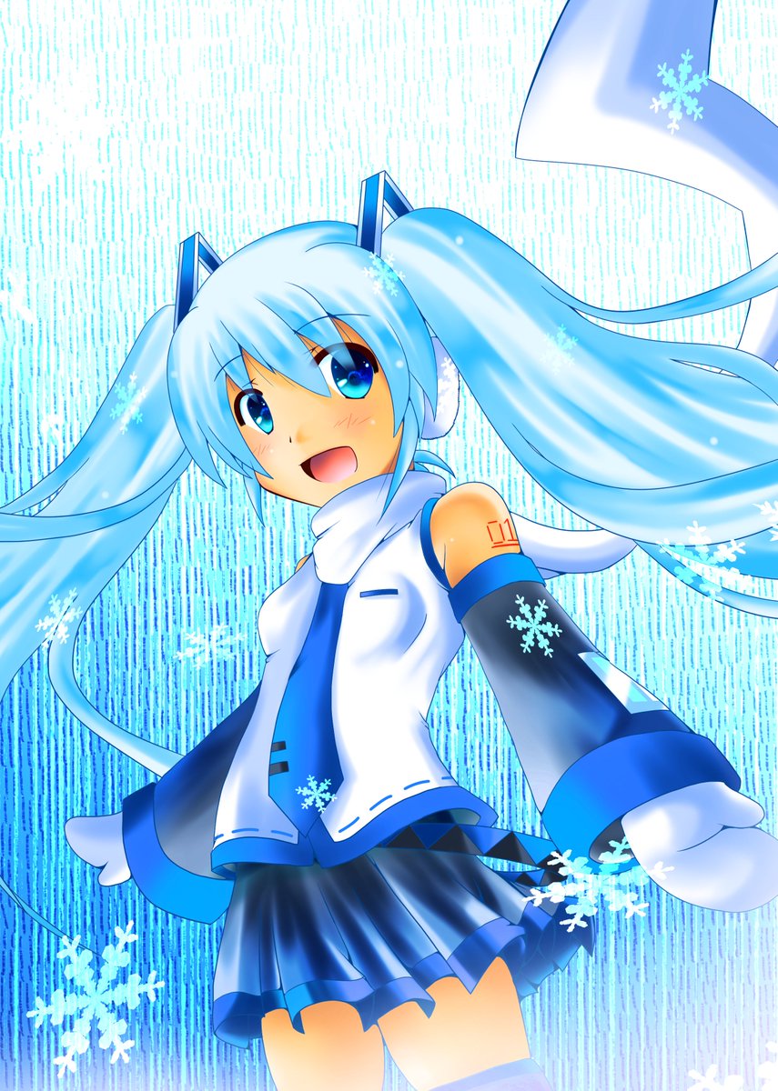 初音ミク ,雪ミク 「祝・雪ミク2023!!!#雪ミク 」|キノ店員のイラスト