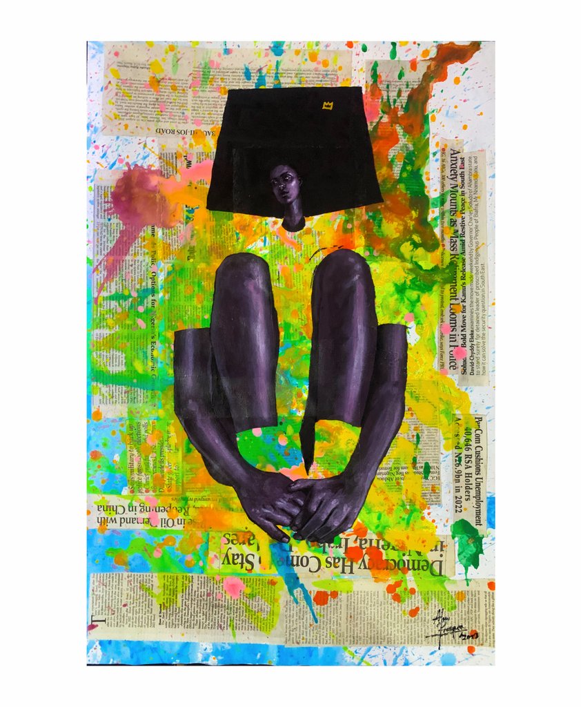 AluuProsper's tweet photo. While we wait (2)
Mixed media( Acrylic and newspaper collage on canvas) https://t.co/fDtup6ZNnI