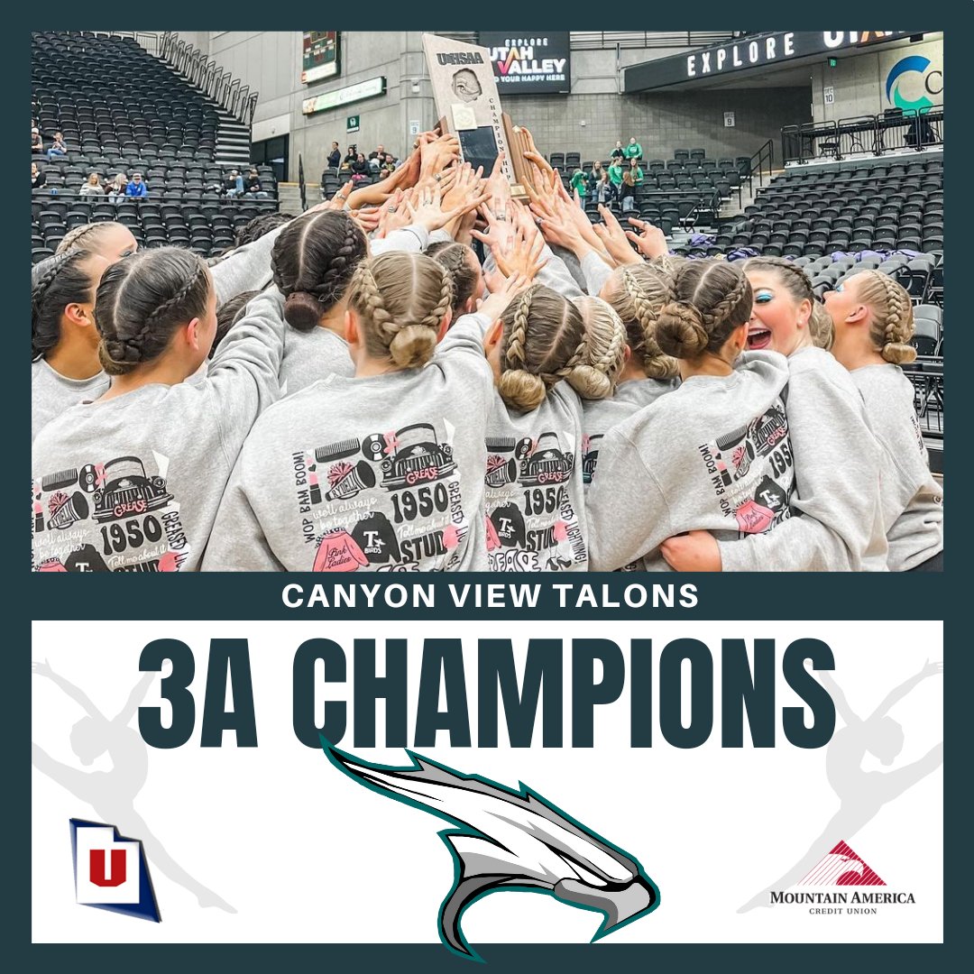 Congratulations to @CanyonViewHigh, your @mountainamericacu 3A drill team champions! 💃