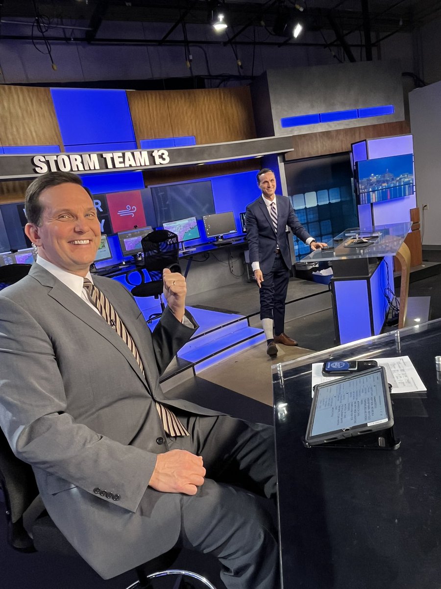 It’s so cold, <a href="/CharlieWGME/">Charlie Lopresti</a> just revealed that he’s wearing long underwear under his suit in the studio.
Meanwhile I’m freezing in a skirt 🥶
And <a href="/GreggWGME/">Gregg Lagerquist</a> is doing great.