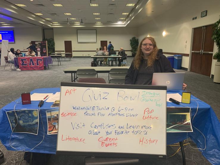 Evelyn and <a href="/ZmbGst/">Zombie Ghost</a> staffing the table during Organization Fair a few weeks ago.

(Photo courtesy of <a href="/ZmbGst/">Zombie Ghost</a>)