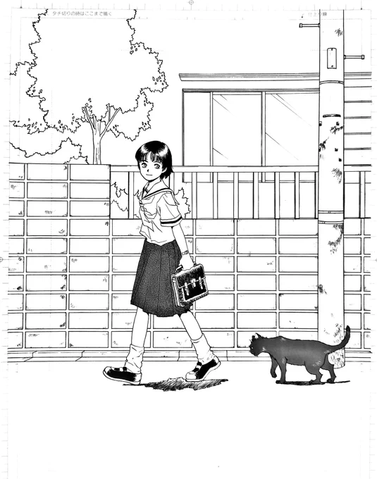 むかし描いたイラストが出てきました。
「少女と猫」
#たはた忠オ #漫画家 #イラストレーター #絵 #イラスト #猫 #ネコ #cat #Neko #少女 #学生 