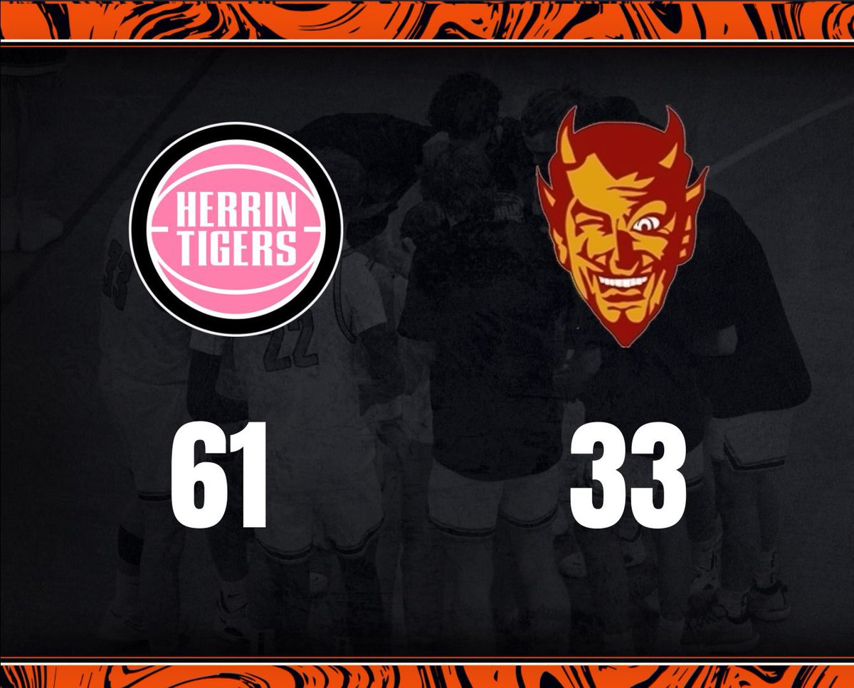 HerrinHoops's tweet photo. Great wins by the Tigers tonight! JV and Varsity sweep Murphysboro on the year. Tigers improve to 23-2 unofficially on the season. JV Tigers go to 12-1 on the season. #HerrinHoops https://t.co/lilEBttuWv