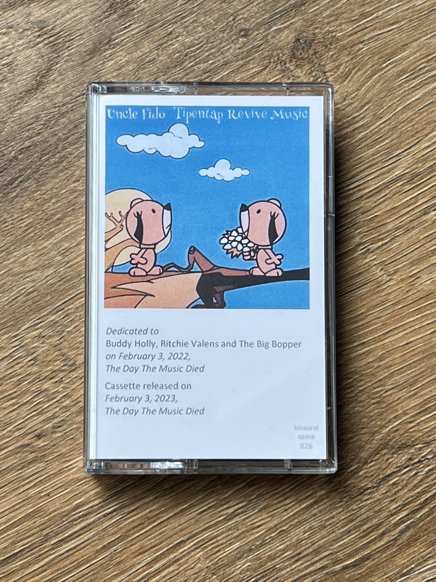 BinauralSpace's tweet photo. New album release: Binaural Space – Spacetudes

New cassette release: Uncle Fido: Tipentap Revive Music

Link in bio.

Seize the the last four hours of Bandcamp Friday. https://t.co/sSFpDD29AC