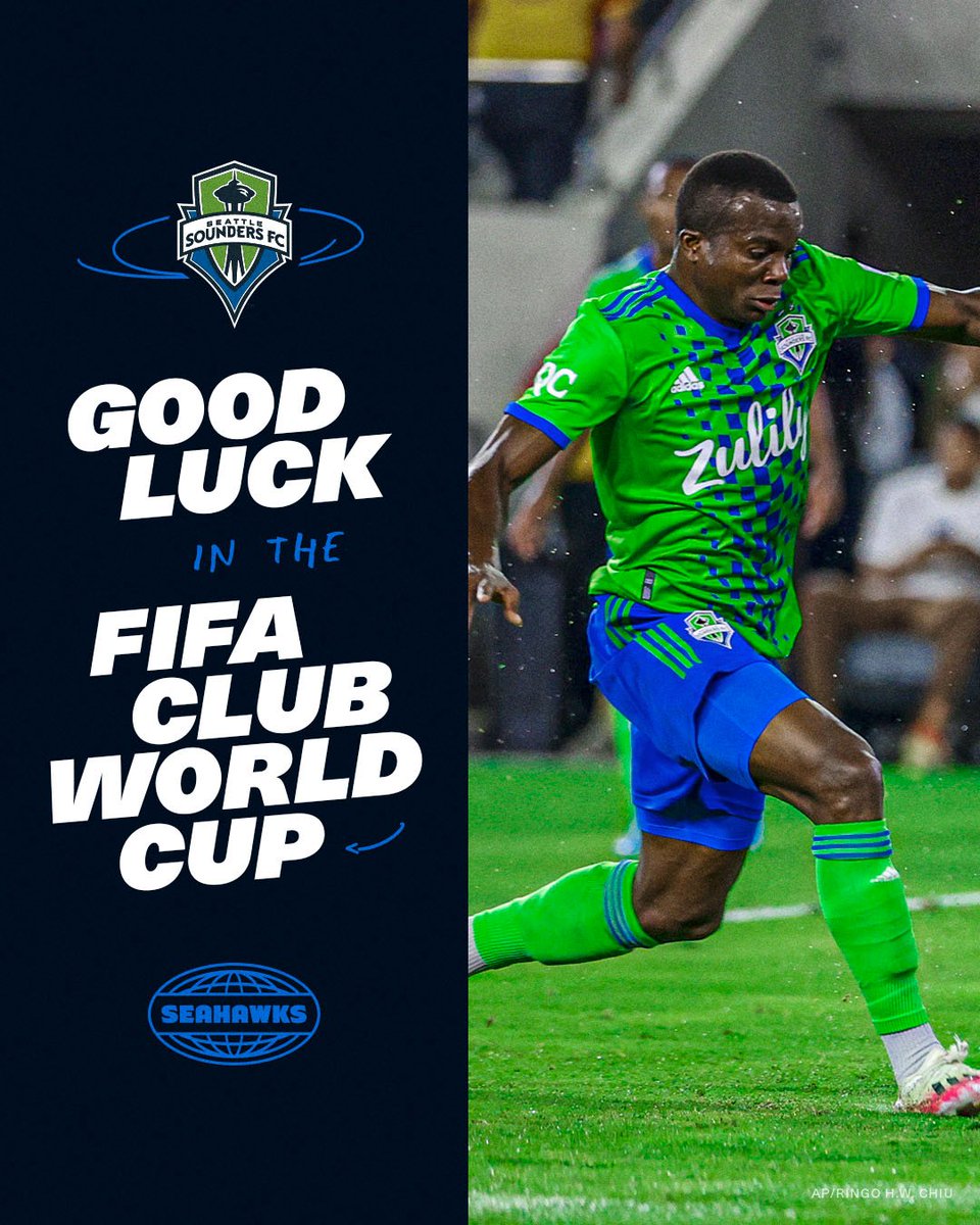 Seahawks's tweet photo. The journey starts now. 

Good luck in the FIFA Club World Cup, @SoundersFC! 💚 https://t.co/XOS3wnmxpG