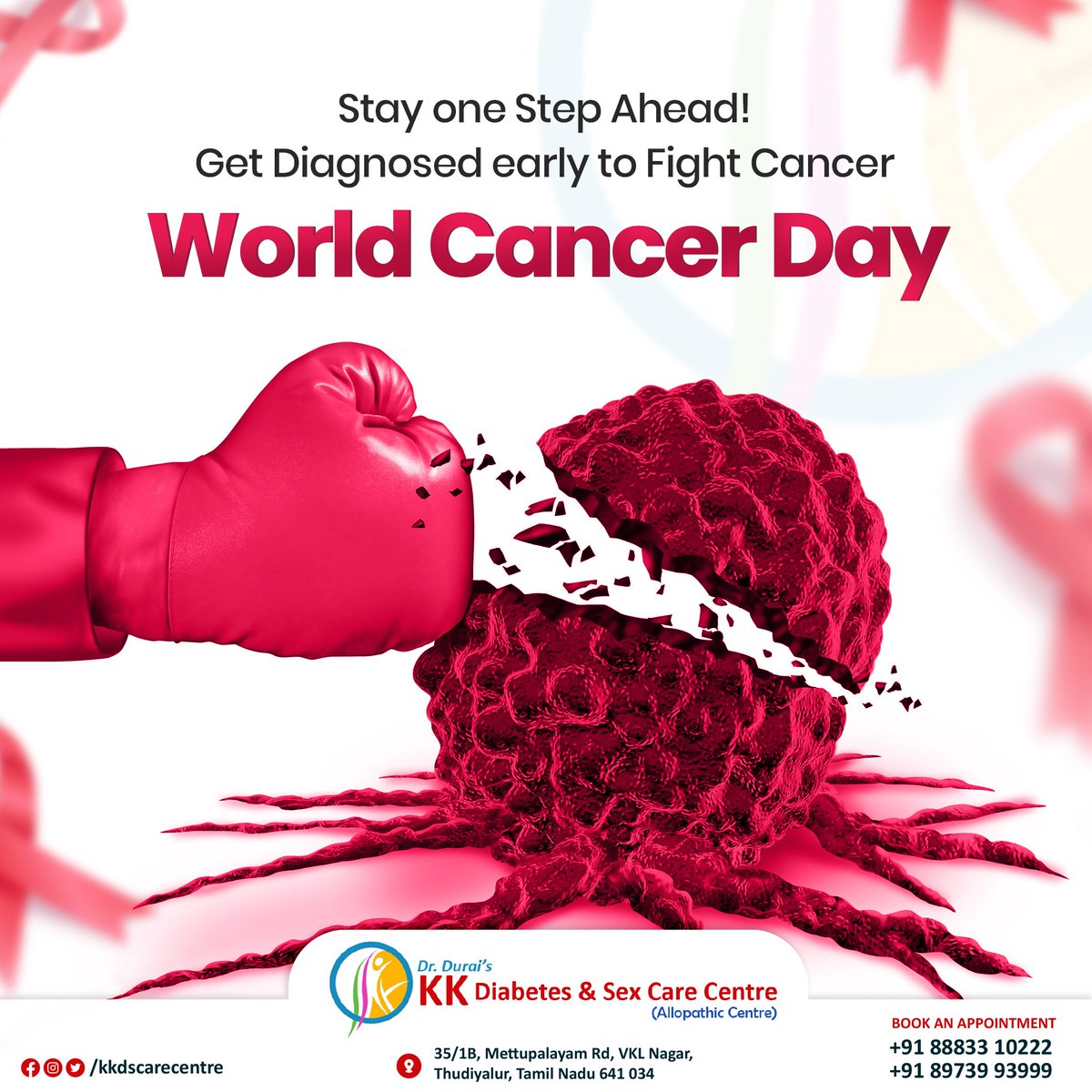 kkdscarecentre's tweet photo. Uniting against cancer on World Cancer Day, spreading awareness and hope for a future free from its grasp.

#kkds #worldcancerday #cancerday #cancer #cancertreatment #cancerawareness #treatment #hospital #coimbatore #cancerhospital #awareness https://t.co/Dbjxp7e4nJ