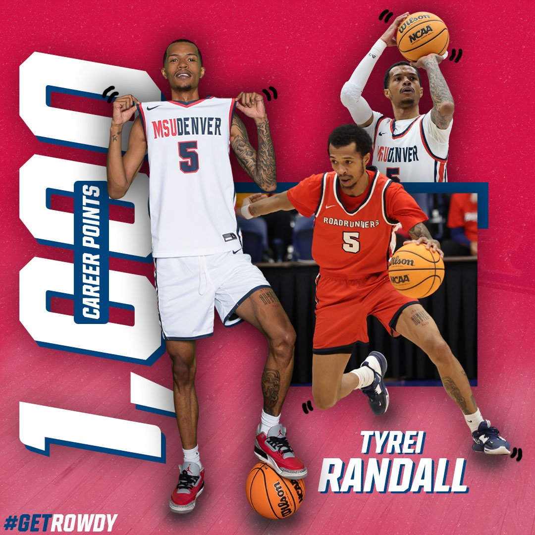 Introducing the newest member of the 1,000 club 😎💯🥶

With 13 points tonight (so far), Tyrei Randall (<a href="/king_charming5/">Moggies World 💔🕊</a>) now has 1,003 career points - 844 of those came while in a Roadrunner jersey 💪😤

#GetRowdy🔴🔵