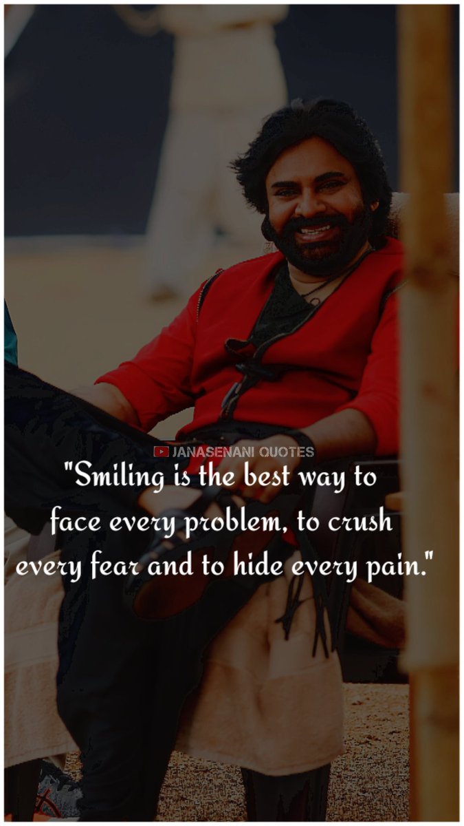 JanasenaniQuote's tweet photo. Smile 💯✅!
#PawanKalyan #Janasena  #JanaSenaParty #Varahi  #VarahiElectionBattle #HariHaraVeeraMallu @PawanKalyan  @JanaSenaParty #JSPForNewAgePolitics #FireStormIsComing #TheycallhimOG #PawanakalyanOnAha https://t.co/EsPMRxGdnI