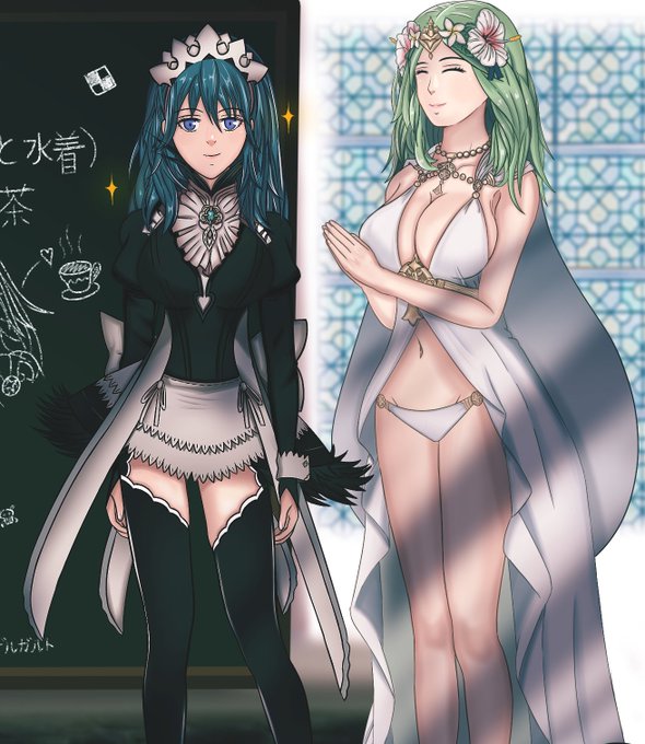 レディ・レアがベレス先生に暗夜王国のメイド服を着せる! 超かわいい 🧐💕💕💕✨ 