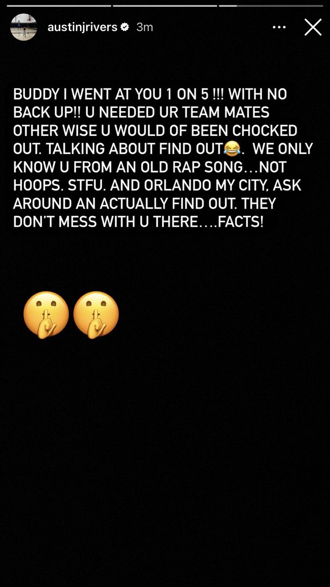 SInow's tweet photo. Austin Rivers vs Mo Bamba (Part 2) 👀🍿

(via IG stories) https://t.co/7qtm3YJSoJ