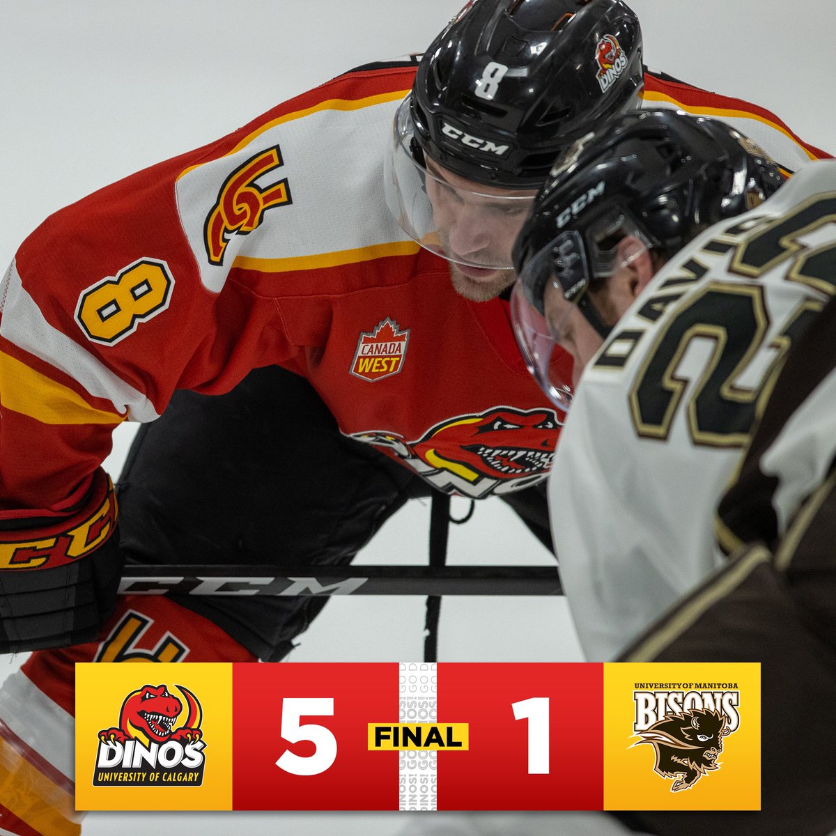 𝐅𝐈𝐑𝐒𝐓 𝐏𝐋𝐀𝐂𝐄 𝐈𝐒🔒
 
The Dinos clinch top spot in the <a href="/CanadaWest/">Canada West</a> standings for the first time since 1996-97!
 
#GoDinos