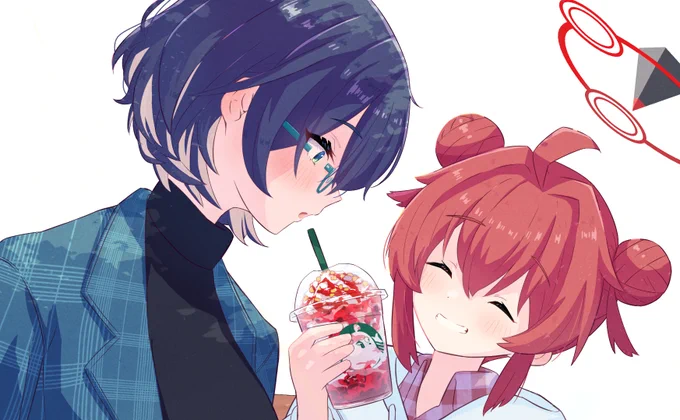 フラペチーノの描き込みがんばりました↓pixivに投稿したのは画質いいからアップで見れるよ 