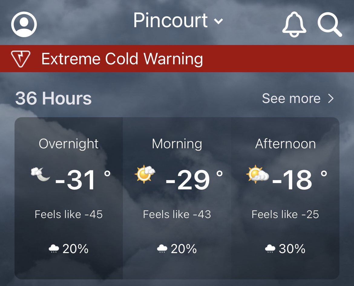 @rainbowitup Im actually worrying about the power grid…

#ExtremeCold #Montreal