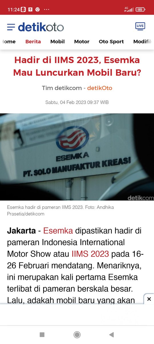 RizaVT's tweet image. Yang suka #nyinyir terhadap mobil #esemka dua (2) minggu lagi cermati di IIMS 2023 di Kemayoran... Pelototi itu karya #anakbangsa mungkin bisa ubah persepsimu 🙂
oto.detik.com/mobil/d-655075…