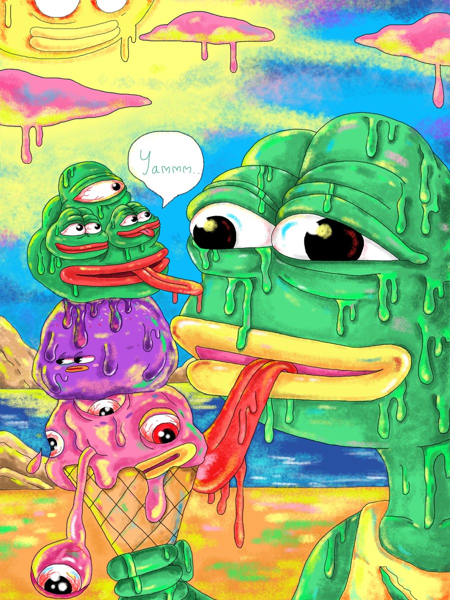prawit_june's tweet photo. Hot air melts Yummy ice cream might help.
Don't let anything melt
Keep it cool in your collection.
#PEPE  #pepethefrog #frogfam #BASICPEPE
#FROGYOU

Limited ED🤌🐸
https://t.co/eytUraSHOg

Love you always baby🐸🫂 https://t.co/4Io3dtA9Lh