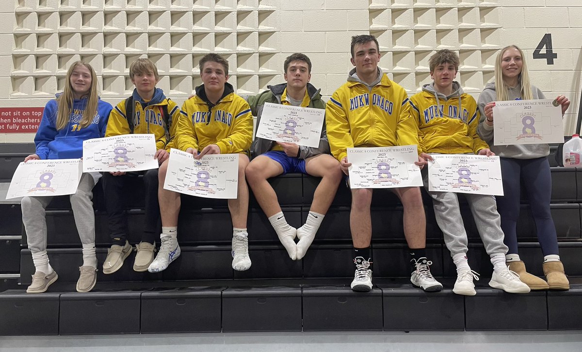 Classic 8 Runner-Ups — 214 points to Arrowhead with 238.  We wrestled our tails off…we battled…Proud…

Congratulations Conference Champions: Cailyn Whittier, Colton Katzfey, Grant Stromberg, Hayden Chitwood, Ryan Mazer, Brian Whipple, &amp; Josie Stachowski!

#BuildingOnTradition