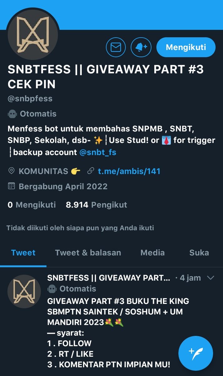 AviviElsaa's tweet photo. @snbpfess bismillah lolos ITB tahun ini🥺💗 https://t.co/bgBMCioylv